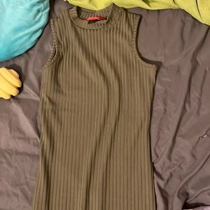 Turtle neck Olive green dress